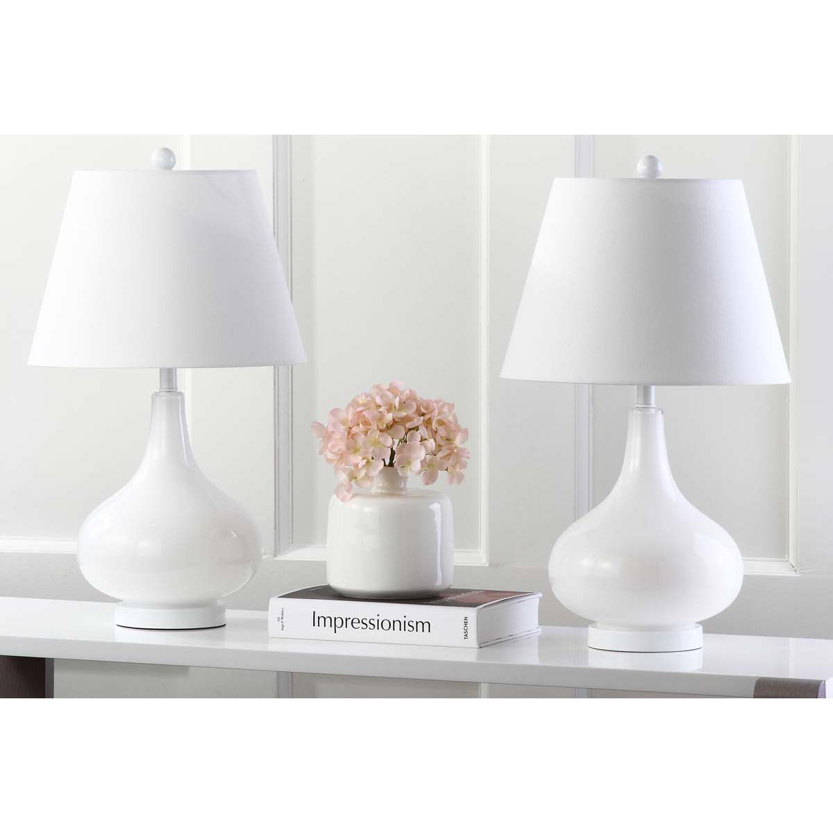 Amy 24 Inch H Gourd Glass Lamp (Set of 2) | Safavieh - LIT4087
