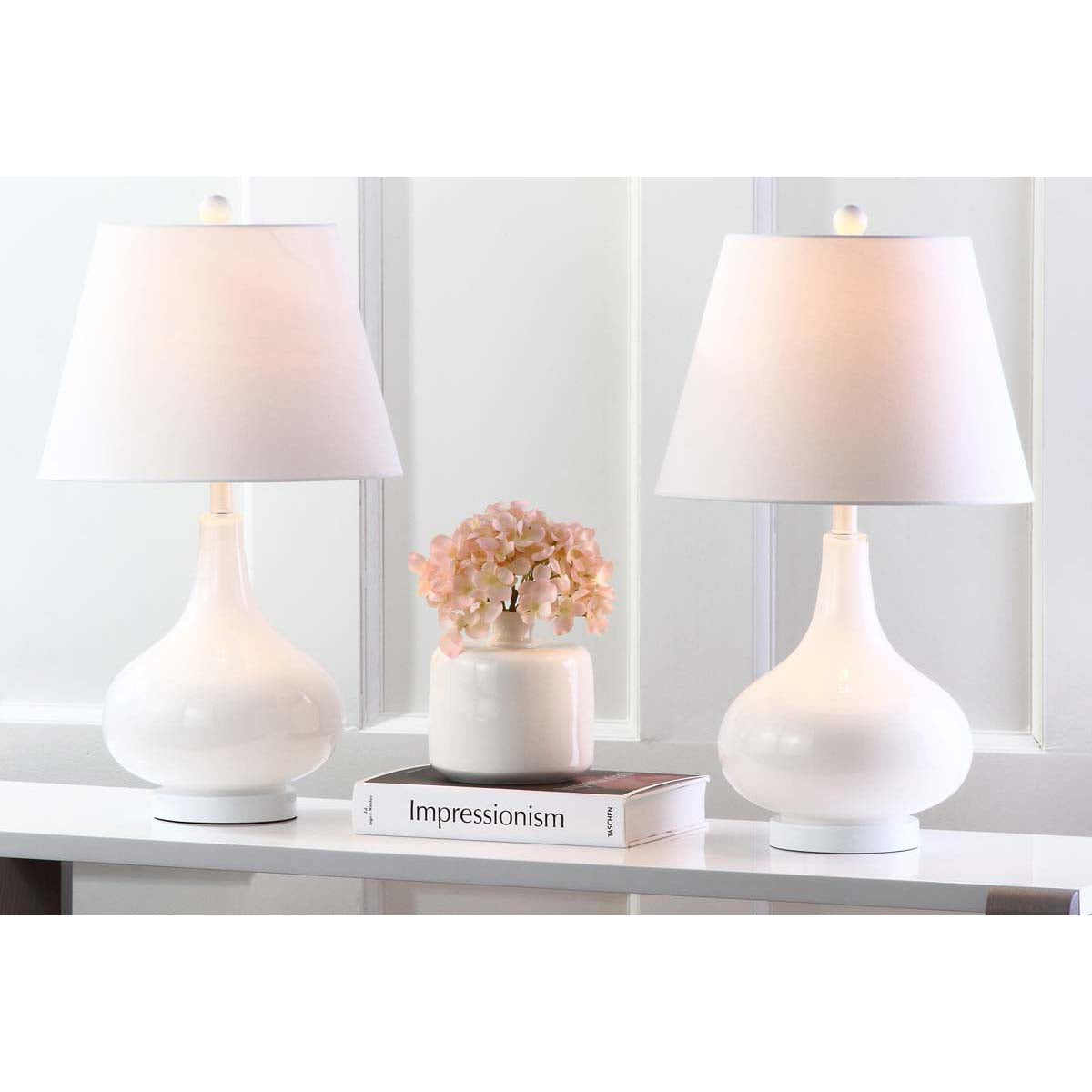 Amy 24 Inch H Gourd Glass Lamp (Set of 2) | Safavieh - LIT4087