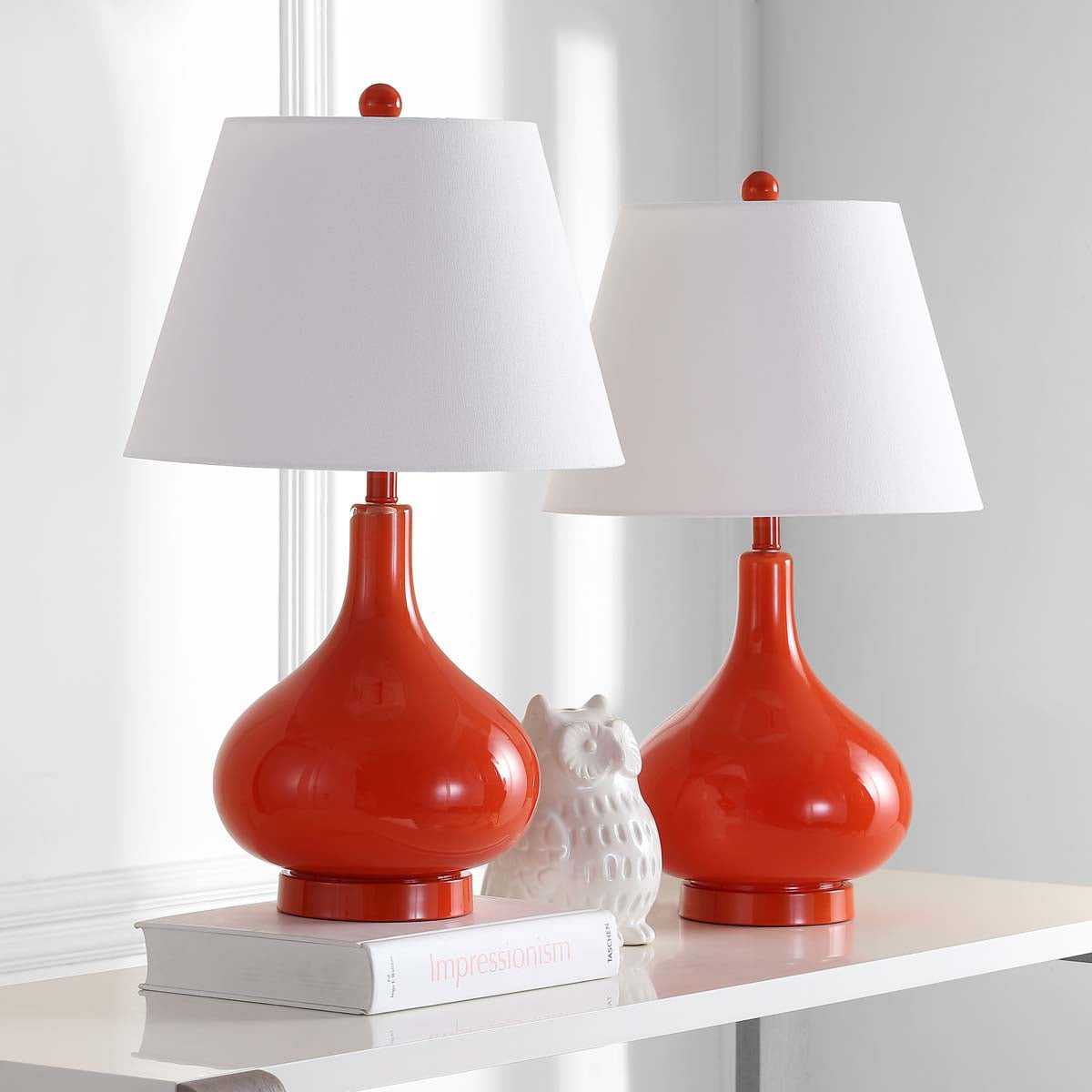 Amy 24 Inch H Gourd Glass Lamp (Set of 2) | Safavieh - LIT4087