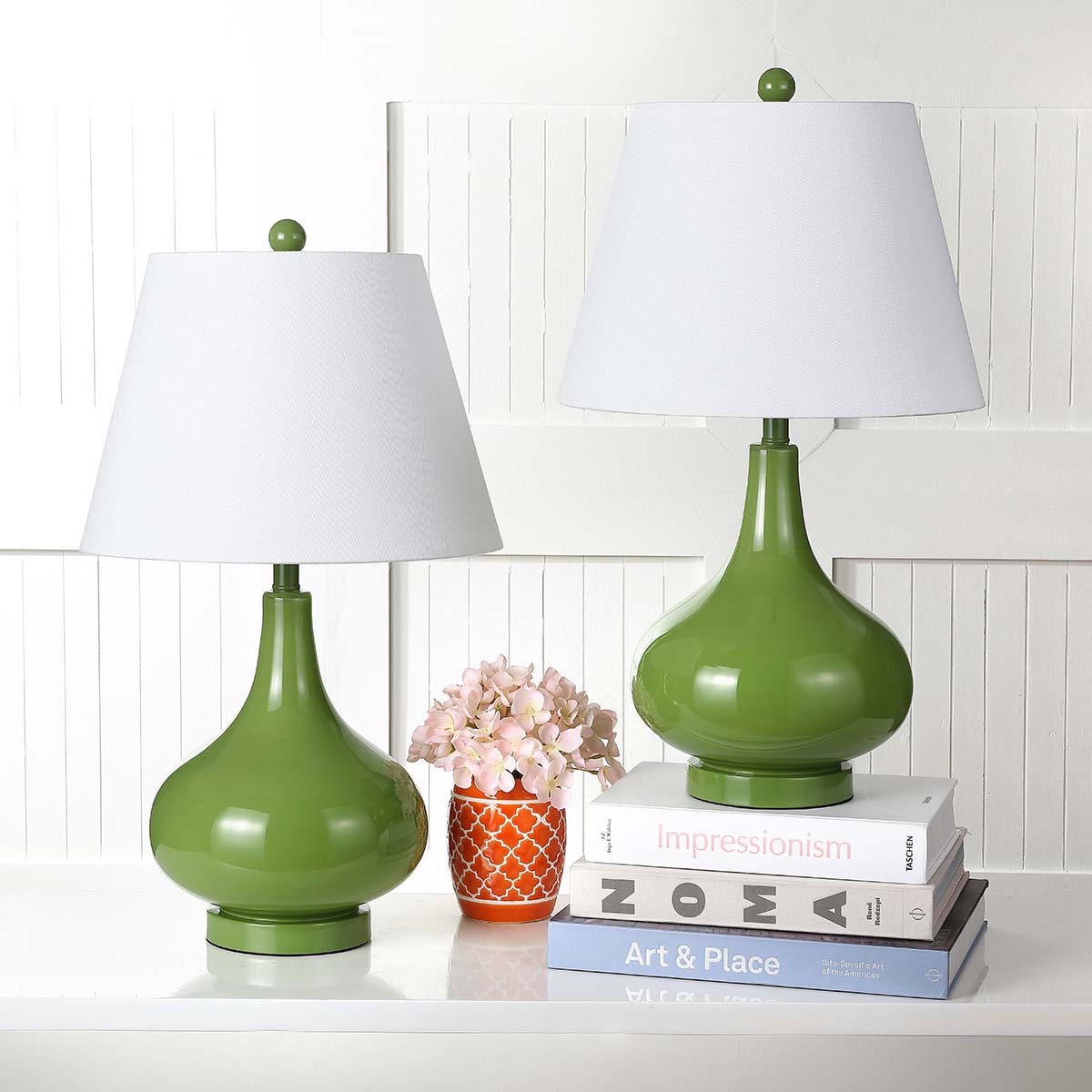 Amy 24 Inch H Gourd Glass Lamp (Set of 2) | Safavieh - LIT4087