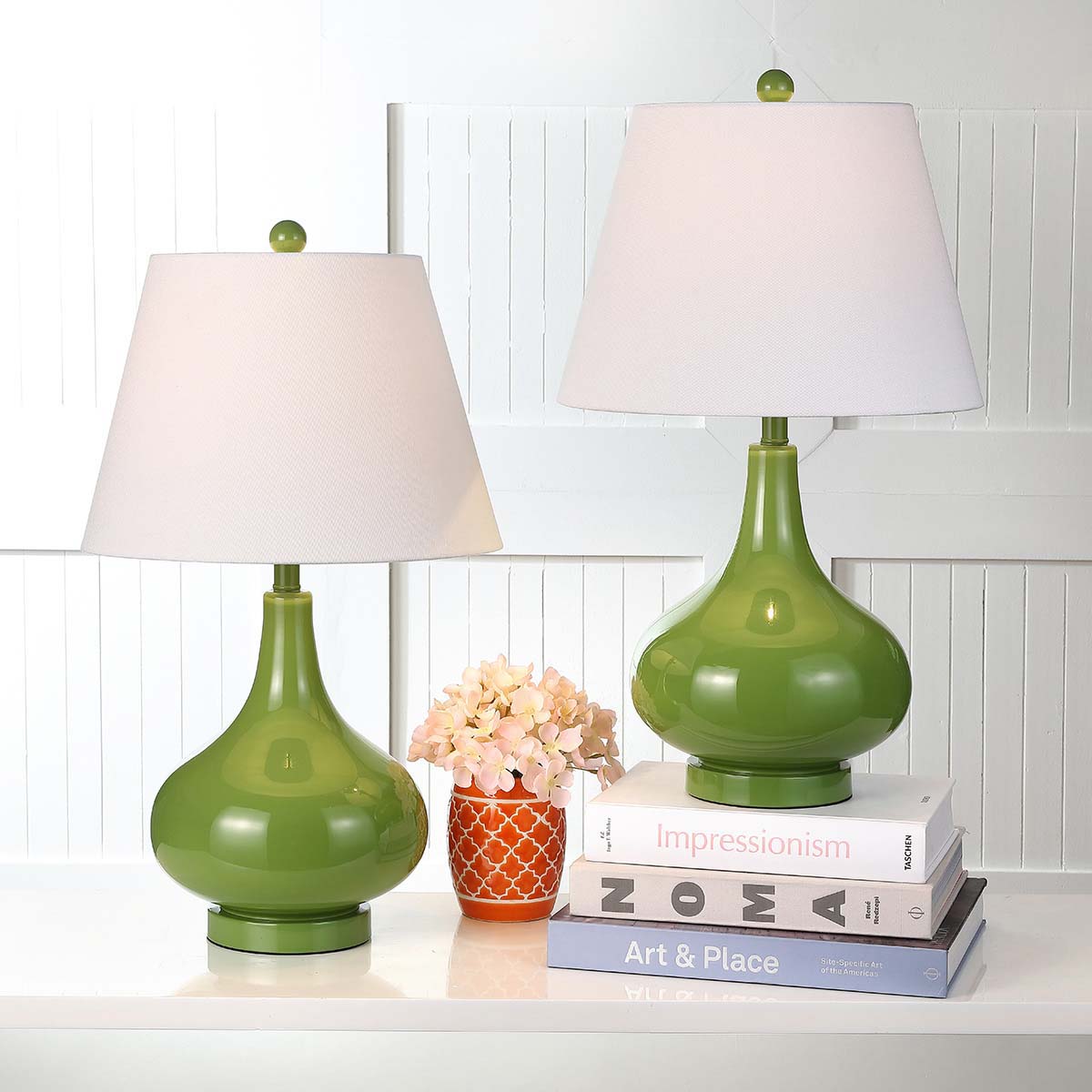 Amy 24 Inch H Gourd Glass Lamp (Set of 2) | Safavieh - LIT4087