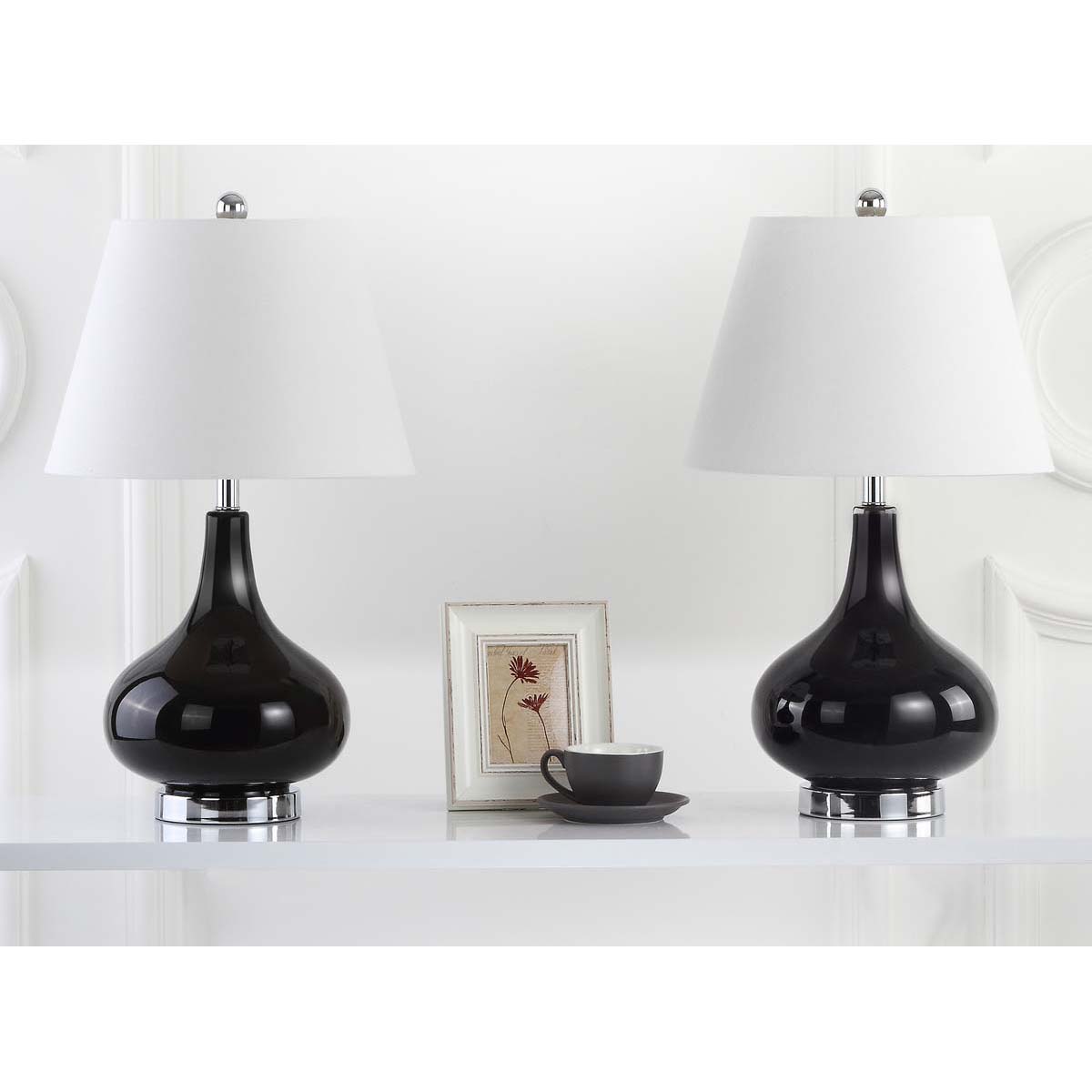 Amy 24 Inch H Gourd Glass Lamp (Set of 2) | Safavieh - LIT4087
