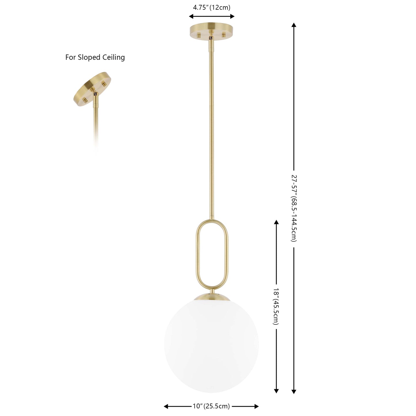Danva 10 Inch Extendable Pendant | Safavieh - PND4178