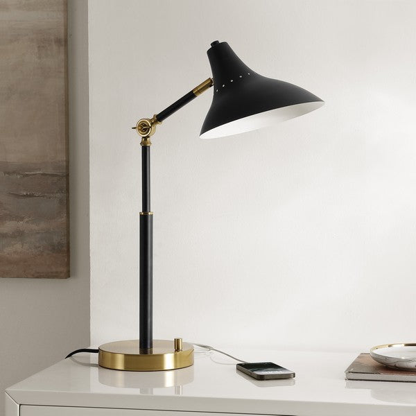 Author, 23 Inch, Iron Table Lamp W/ Usb Port | Safavieh - TBL4488-U