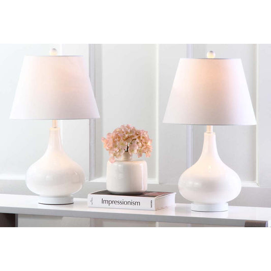 Amy 24 Inch H Gourd Glass Lamp (Set of 2) | Safavieh - LIT4087