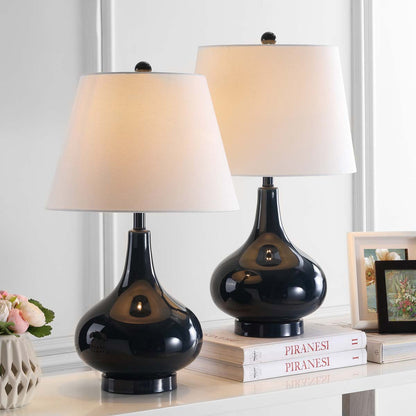 Amy 24 Inch H Gourd Glass Lamp (Set of 2) | Safavieh - LIT4087