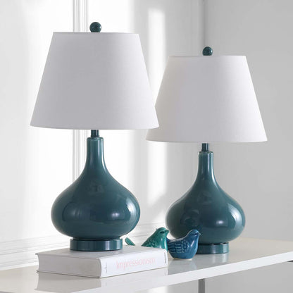 Amy 24 Inch H Gourd Glass Lamp (Set of 2) | Safavieh - LIT4087