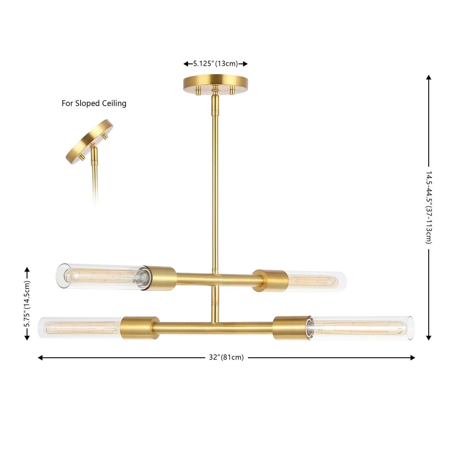 Cronos 4 Light Extendable Pendant | Safavieh - PND4180
