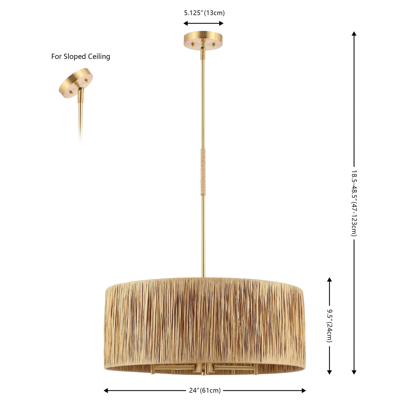 Colessa 5 Light Extendable Pendant | Safavieh - PND4187