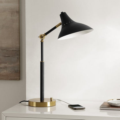 Author, 23 Inch, Iron Table Lamp W/ Usb Port | Safavieh - TBL4488-U