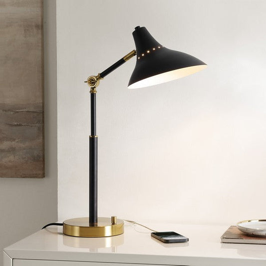 Author, 23 Inch, Iron Table Lamp W/ Usb Port | Safavieh - TBL4488-U