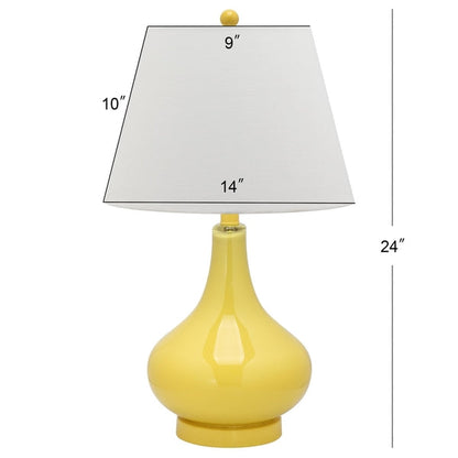 Amy 24 Inch H Gourd Glass Lamp (Set of 2) | Safavieh - LIT4087