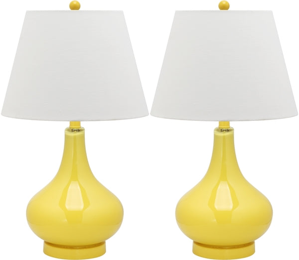 Amy 24 Inch H Gourd Glass Lamp (Set of 2) | Safavieh - LIT4087